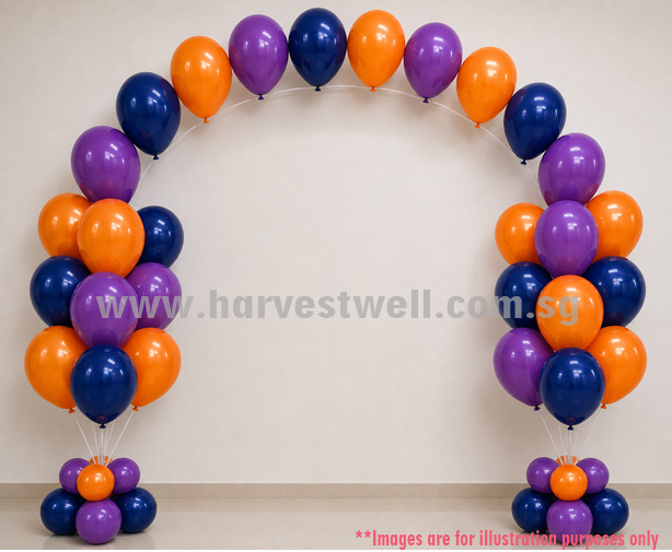 Helium Balloon Column with String Arch Singapore